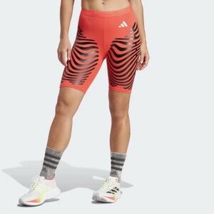 Adidas Women Running Shorts MEDIUM Red Adizero Control Short Tights